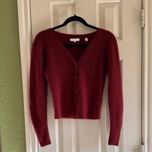 Vince Burgundy Cardigan Sweater